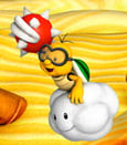 Lakitu about to throw a Piranha Pod.