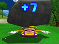 Wario receiving a +7.