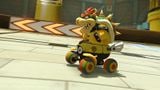 Bowser's kart equipped with the Cushion tires.